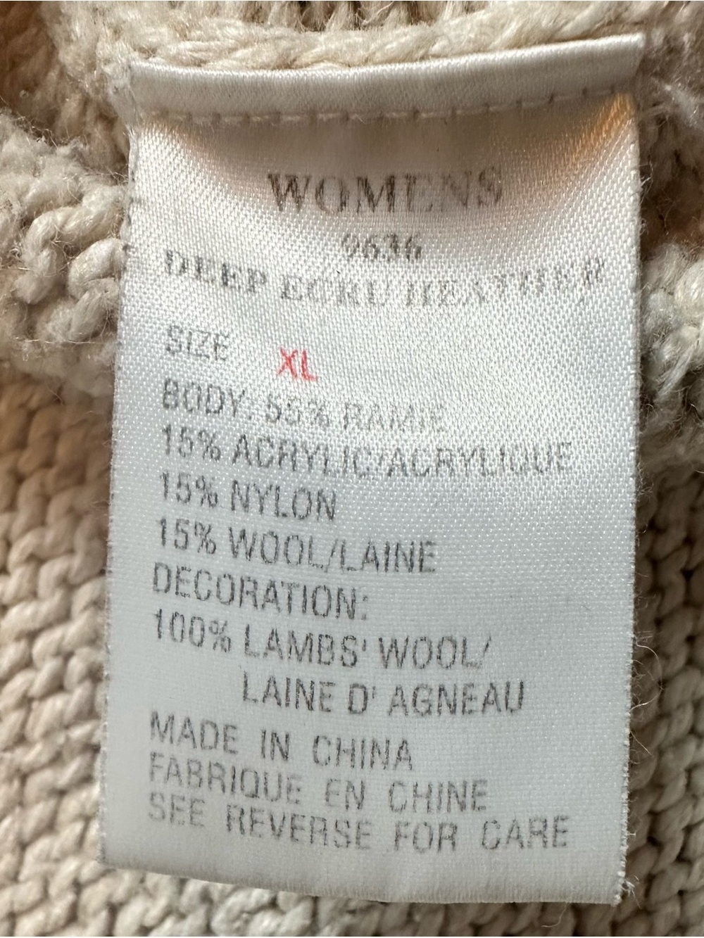 Woolrich Embroidered Bird Sweater Women’s XL Oversized Grandpa Cottagecore - Picture 7 of 8